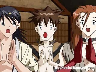 comely brunette hentai gay
