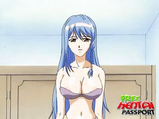 azul haired hentai minx