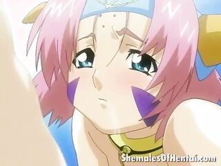 pink haired chick