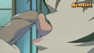 hentai chick sucks dick