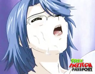 blue haired hentai bitch