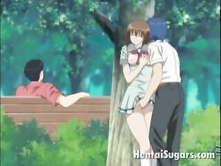 tío frotando hentai cooch