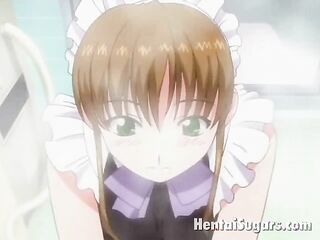 hentai servant giving handjob