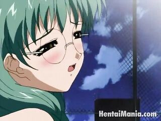 verde cabello hentai nena