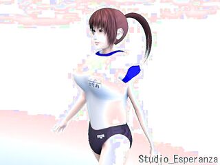 busty ponytailed teen posing