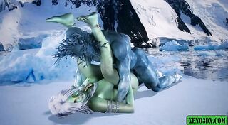 ice creature fucking green-skinned