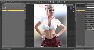 designing stacked young schoolgirl